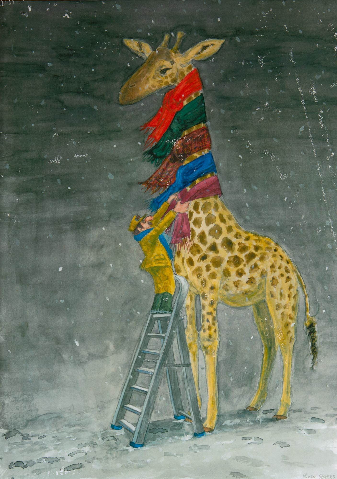 Giraf with keeper